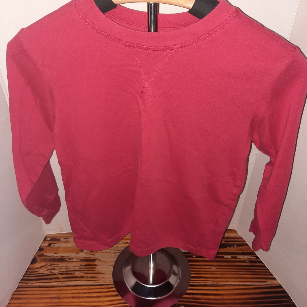 Bugle Boy Kids Maroon Long Sleeve Tee